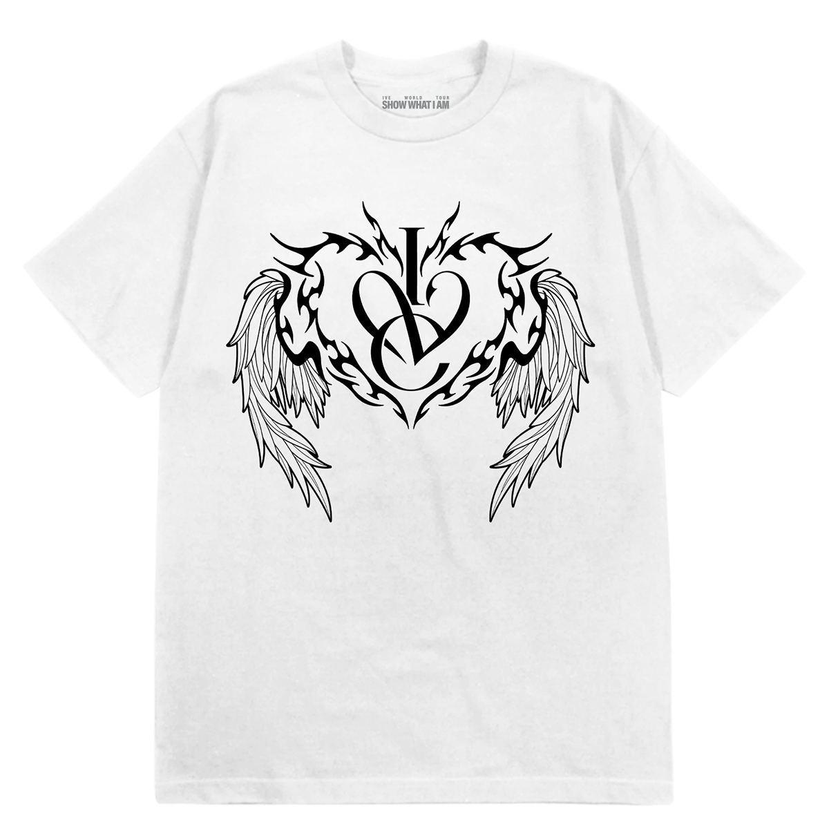White Tribal Heart Crest Tee – IVE MT
