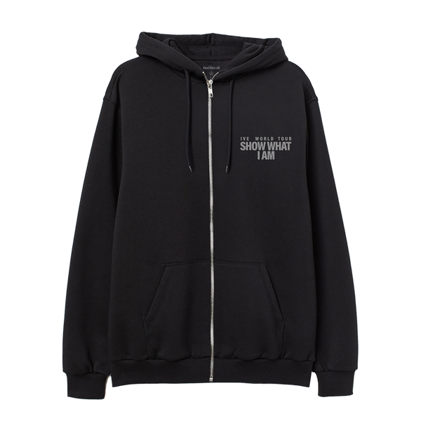 Black Winged Crest Zip Hoodie – IVE MT